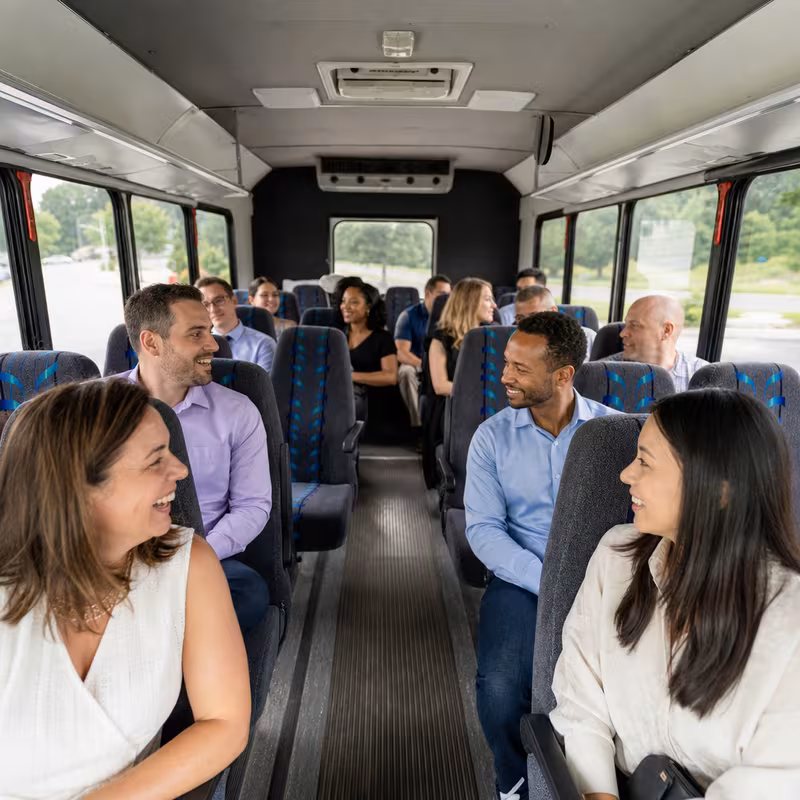 Black Mercedes Sprinter van staged for an Pittsburgh Corporate Transportation group