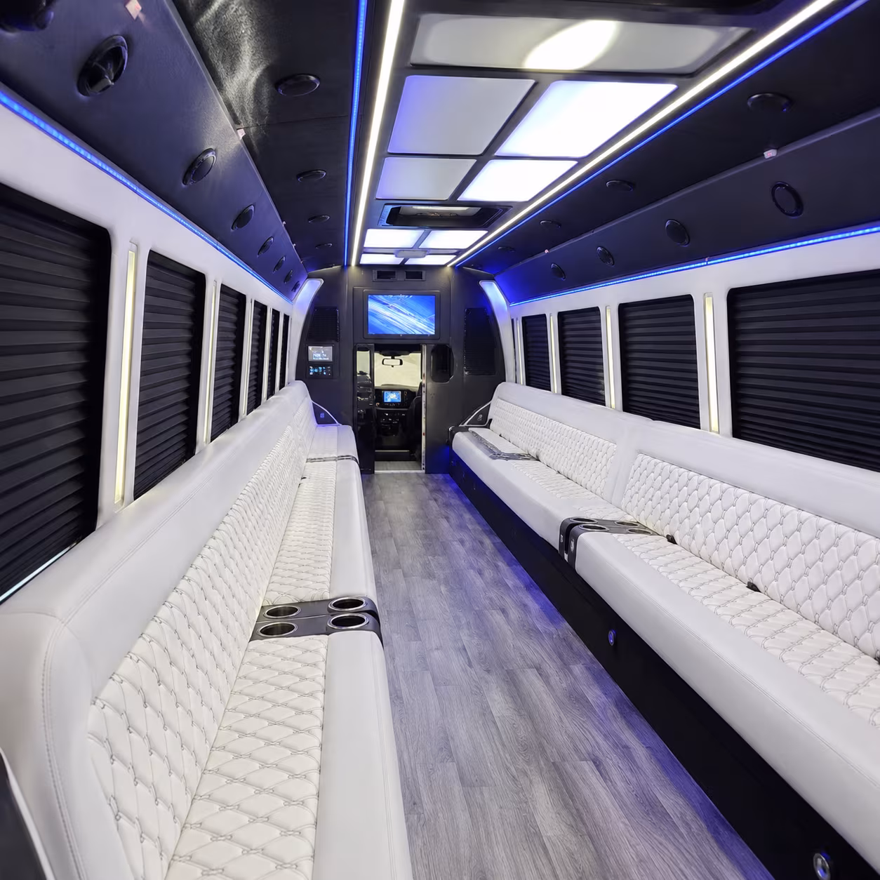 Pittsburgh Bachelor & Bachelorette Transportation party bus interior