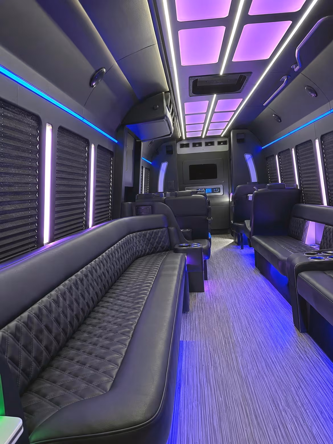 Pittsburgh Private Event Transportation party bus interior