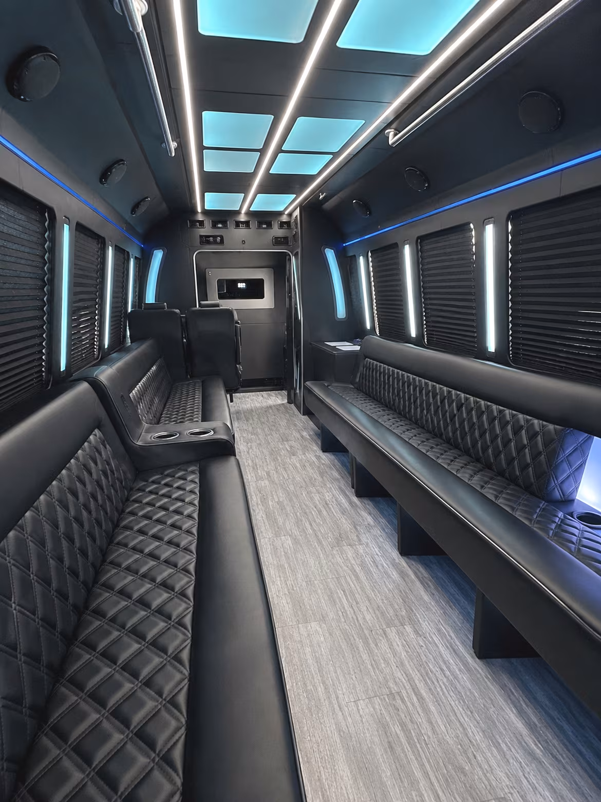 Pittsburgh Sporting Event Transportation party bus interior