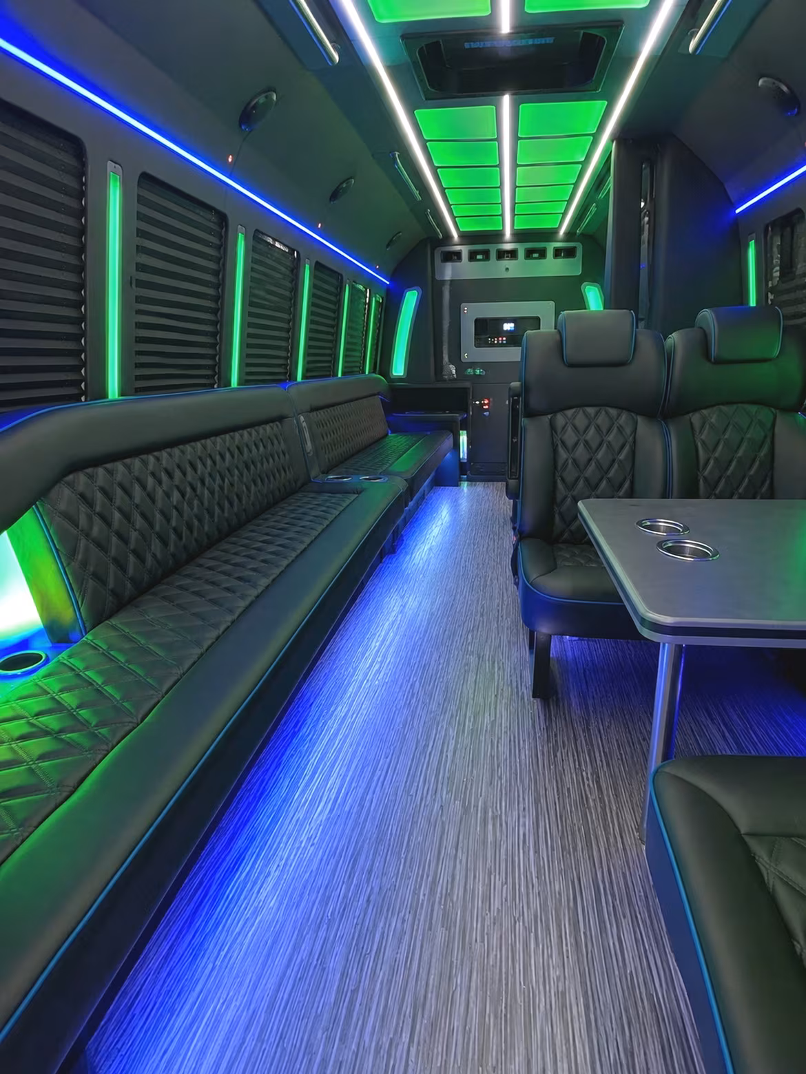 Pittsburgh Wedding Transportation party bus interior
