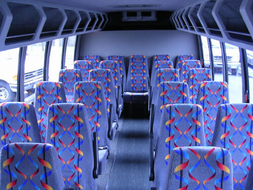 Akron 24 Passenger Mini Bus Interior