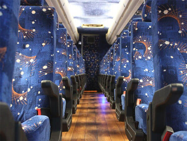 Reading 50 passenger Charter Bus Interior