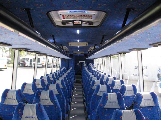 York 56 Passenger Charter Bus Interior