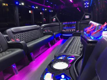 Wilkes Barre 15 Passenger Party Bus Interior