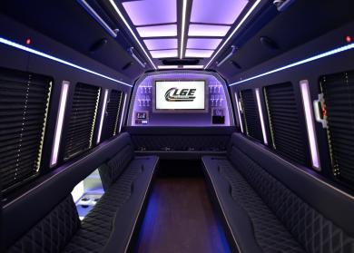 Harrisburg 18 Passenger Limo Bus Interior