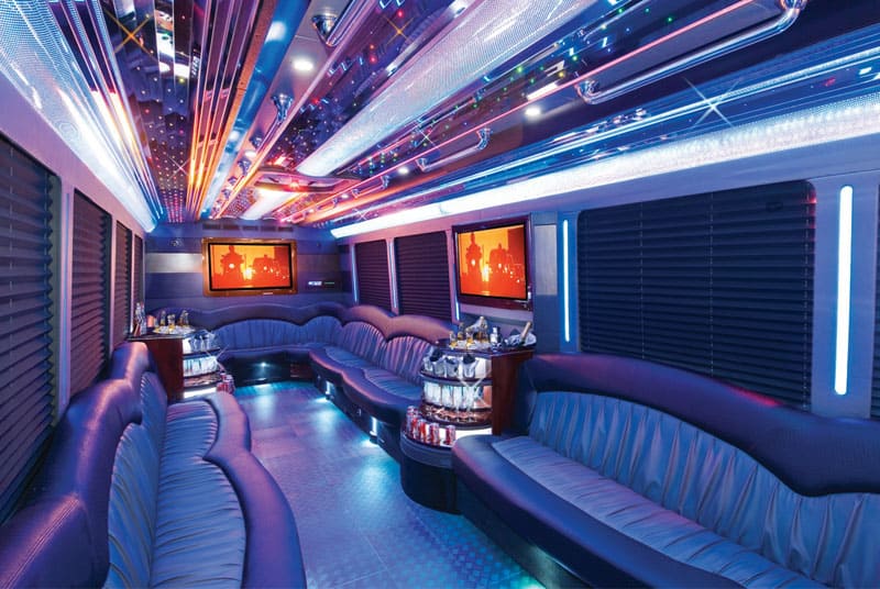 York 20 Passenger Party Bus Interior