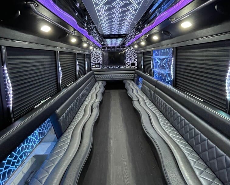 Wilkes Barre 30 Passenger Party Bus White Interior