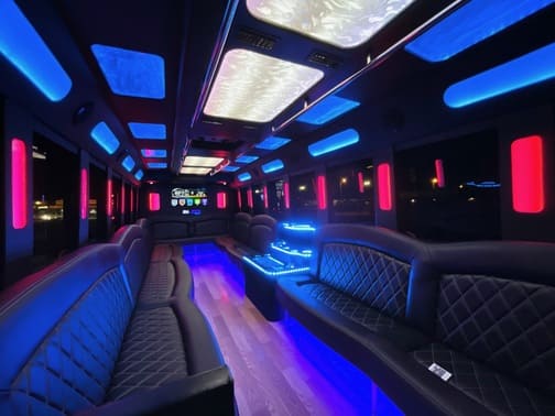 Erie 35 Passenger Party Bus Interior